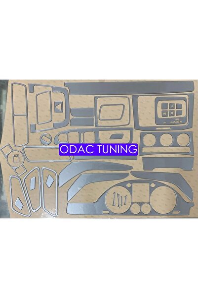 ODAC TUNING VW Passat B6 Torpido, Konsol, Trim, Göğüs Maun Kaplama Gümüş Gri ...