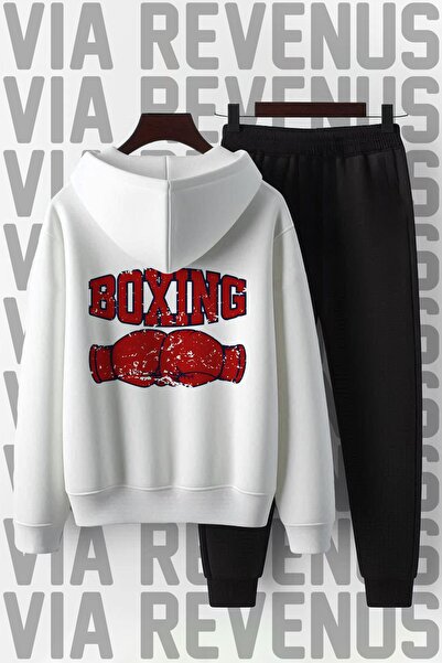 Vordevia Σετ αθλητική φόρμα Unisex Boxing με κουκούλα - Φαρδιά εφαρμογή, μαλακό ύφασμα