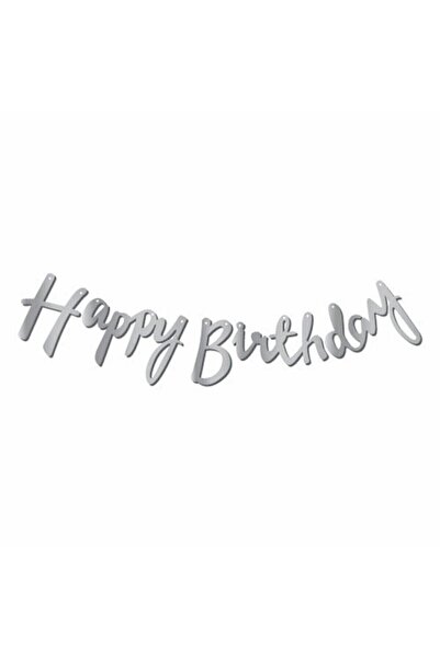 party mix Happy Birthday Text Silver Color Bright Birthday Text