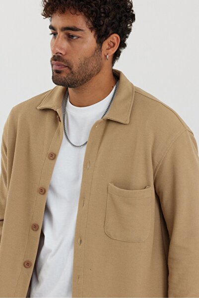 İLKCET MODA Men's Shirt - Long Sleeve, Woven Basic Model