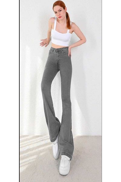 DRC trend Gray Spanish Lycra High Waist Denim Jeans