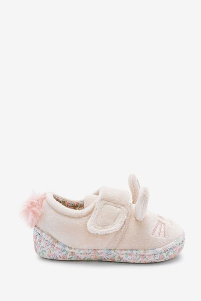 Next Baby Cream Rabbit Banded Slippers Home Nursery Shoes