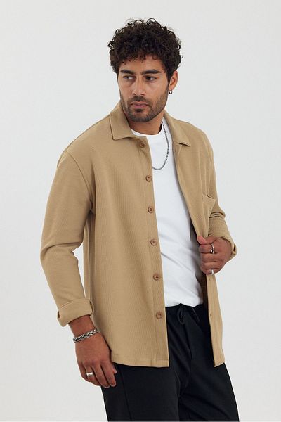 İLKCET MODA Ανδρικό πουκάμισο - Μακρυμάνικο, Υφαντό Βασικό Μοντέλο