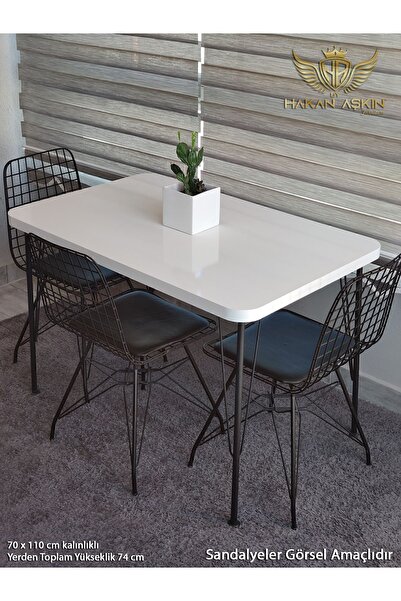 BY HAKAN AŞKIN Metal Ayaklı 70x110 Cm Ve 70x120 Cm Kalınlıklı (TEK MASA)eclipse Balkon -çalışma -mutfak Masası