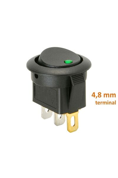 Maflen Aç/kapa 1/0 Çıt/çıt 12v Yeşil Ledli Anahtar Tip11-s3210 1 Adet