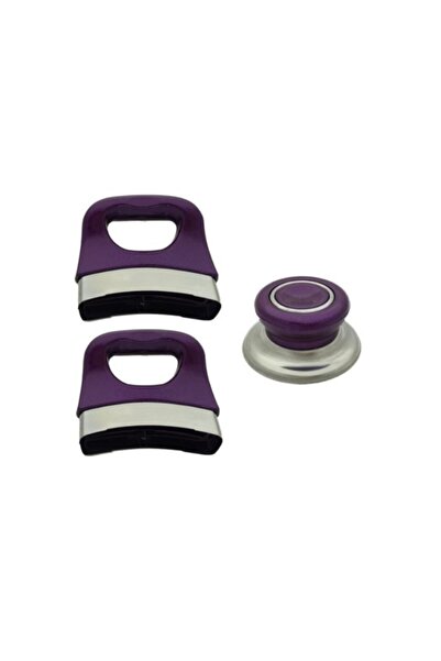 Butikdekor Σετ 3 λαβών για μαγειρικά σκεύη μωβ - Λαβή με λαβή