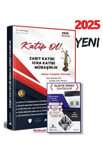 Liyakat Yayınları 2026-GÜNCELLENMİŞ BİLGİ-KATİP OL-Klavye ve Mülakat Aşaması İçin (Zabıt Katibi Olmak İçin ÖZEL KİTAP)