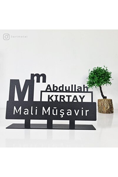3art Metal Mali Müşavir İsimlik - Muhasebeci İsimlik - Kişiye Özel Metal İsimlik