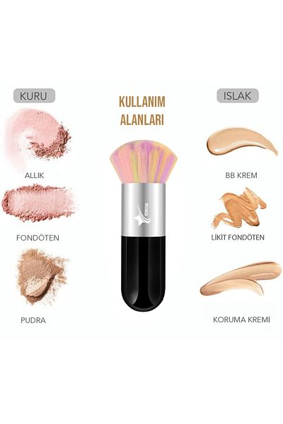 Demstar Επαγγελματικό πινέλο μακιγιάζ Kabuki Foundation και Blush - Luxury RS