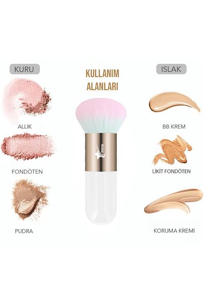 Demstar Professional Makopia - Luxury Kabuki Foundation and Blush Makeup Brush Ps
