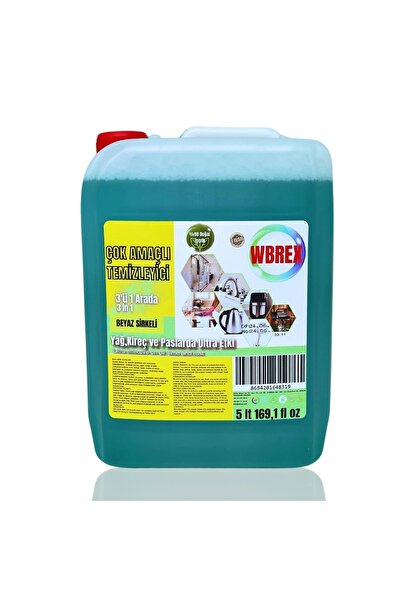 WBREX Çok Amaçlı Temizleyici Beyaz Sirke Katkılı Yağ,Pas ve Kireç içinEkonomik Boy 5 lt