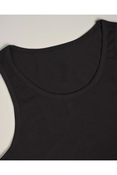 QKK 4-Piece Classic Black Men's Tank Top - 100% Cotton Q.U.O.1.K.0K.A3.K.0O.T.A4