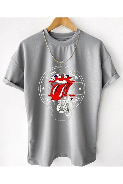 Massgai Унісекс бавовняна футболка з принтом Rolling England, оверсайз, корот...