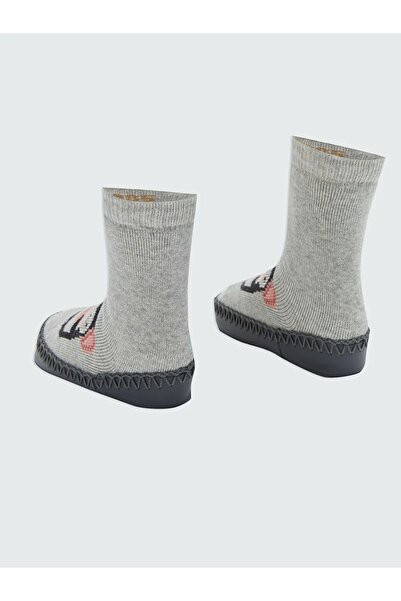 LC Waikiki LCW baby Desenli Kız Bebek Ev Çorabı