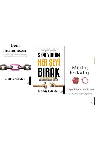 Destek Yayınları Beni İncitemezsin + Seni Yoran Her Şeyi Bırak + Hayır Diyebilme Sanatı /Müthiş Psikoloji 3 Kitap Set
