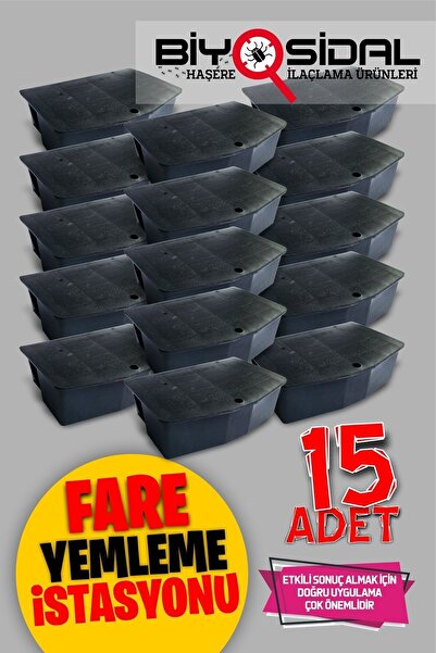 BİYOSİDAL MARKET Fare Yemleme İstasyonu 15 ADET (YEMSİZDİR)