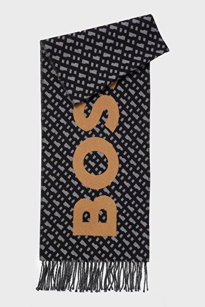 BOSS Tamamı Logolu Yünlü Atkı Erkek ATKI 50500904 001