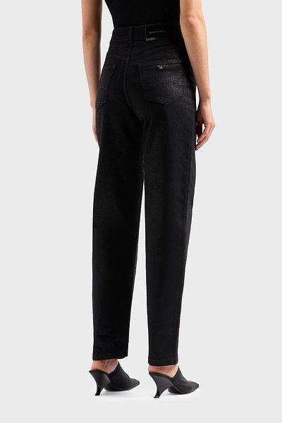Emporio Armani J2A Glitter Straight Fit Straight Leg Jeans JEANS PANTS