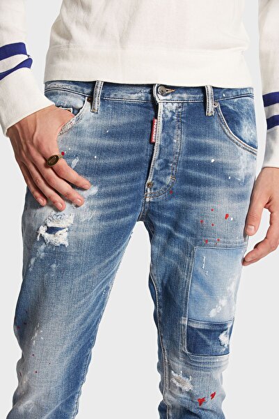 DSquared2 Streç Pamuklu Skinny Fit Jeans Erkek KOT PANTOLON S74LB1456 S30663 470