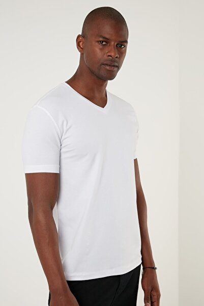 Exxe القطن العادي صالح الخامس الرقبة الأساسية تي شيرت الرجال تي شيرت Modj000v