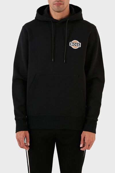 BOSS Logolu Kapüşonlu Kanguru Cepli Pamuklu Regular Fit Sweat Erkek SWEAT 50494962 001