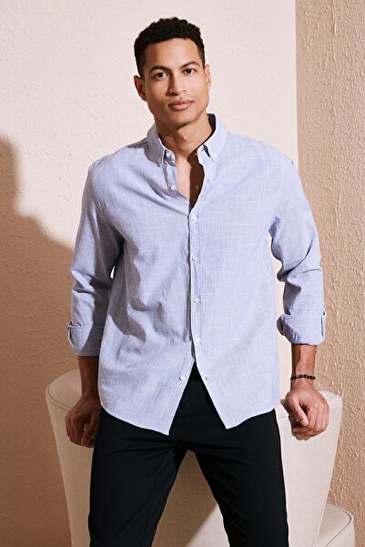 Buratti Cotton Regular Fit Buttoned Collar Shirt Men's Shirt Cf24s116488