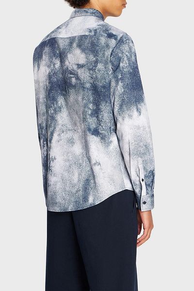 Armani Exchange Πουκάμισο Ανδρικό Πουκάμισο 100% Βαμβάκι με κανονική εφαρμογή 6RZC30 ZNXLZ 21CE