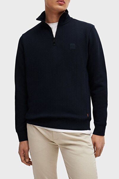 BOSS Pamuklu Yarım Fermuarlı Dik Yaka Sweat Erkek SWEAT 50468926 404