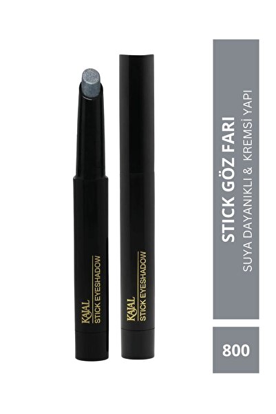 KAJAL Suya Dayanıklı Kremsi Yapıya Sahip Granit Gri Göz Farı & Stick Eyeshadow No:800