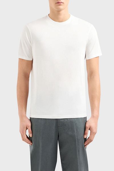 Armani Exchange Ανδρικό μπλουζάκι με λαιμόκοψη βαμβακερή κανονική εφαρμογή 3DZTJH ZJ9AZ 1116