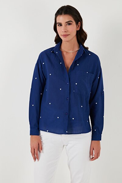 Lela Сорочка з серцем, бавовняна, регулярного крою, з однією кишенею СОРОЧКА 514303917