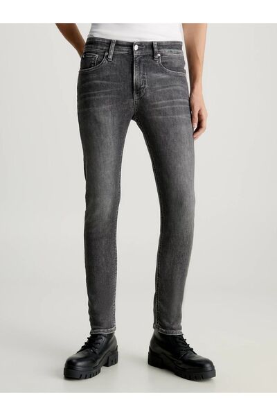 Calvin Klein Erkek Denim Kumaş Normal Bel Düz Model Mavi Jeans J30J324199-1BZ