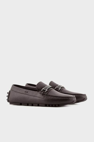 Emporio Armani Genuine Leather Loafer Shoes Men's SHOES X4B151 XN882 M814