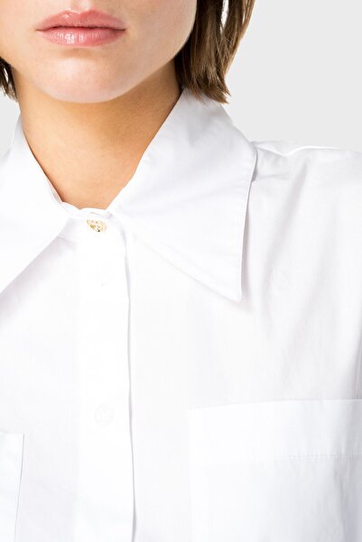 PİNKO Pinko Pamuklu Kemerli Regular Fit Gömlek Yaka Elbise  ELBİSE 103111 A1P4 Z04