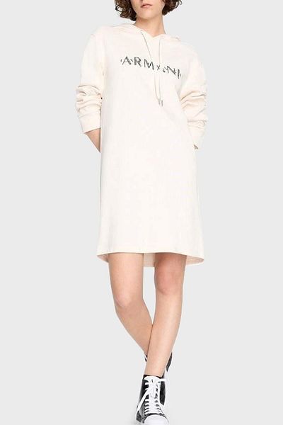 Armani Exchange Rochie din bumbac cu glugă cu croiala normală ROCHIE 6RYA81 YJDBZ 1130