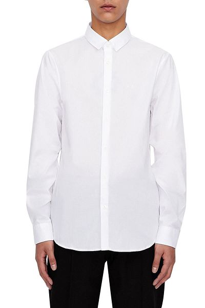 Armani Exchange Cămașă pentru bărbați din bumbac cu mânecă lungă - 8nzc31 Zn28z 1100