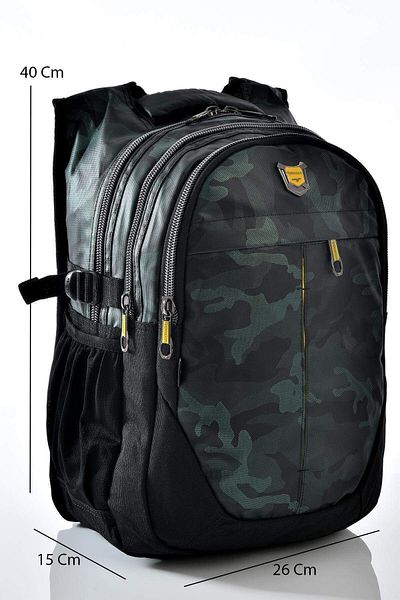 GENC DIJITAL BASKI Rucsac de școală model kaki 2235 - model de camuflaj