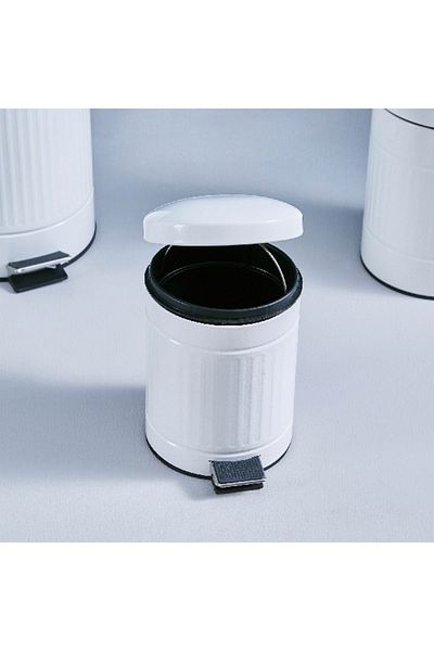 Home Box سلة مهملات معدنية بدواسة - 3 لتر