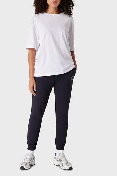 Armani Exchange Logo Slim Fit Waisted Cotton Trousers Trousers 6lypaf Yj6pz 1593