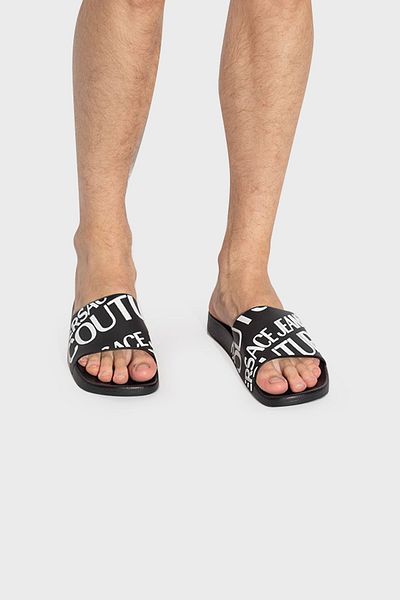 VERSACE JEANS COUTURE Παντόφλες με λογότυπο Ανδρικές ΠΑΝΤΟΦΛΕΣ 74YA3SQ1 71352 899