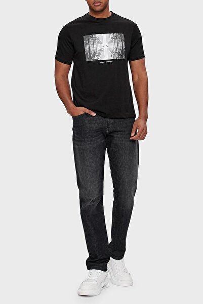 Armani Exchange Pamut Regular Fit Crew nyakú póló Férfi póló 3DZTHV ZJBYZ 1200