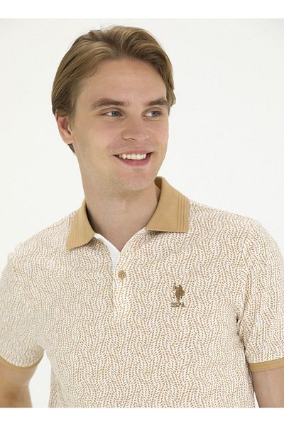 U.S. Polo Assn. Η.Π.Α. Polo Assn. - Ανδρικό μπλουζάκι πόλο Camel Hair CESENA