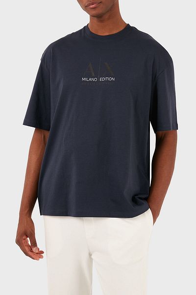 Armani Exchange Cotton Relaxed Fit Crew Neck T Shirt Ανδρικό T SHIRT 3DZTAB ZJ3VZ 15CX