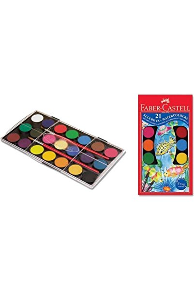 Faber Castell Suluboya 21'li Suluboya Fırçası Hediyeli
