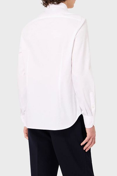 Emporio Armani 100% Cotton Jacquard Logo Patterned Regular Fit Shirt Men's SHIRT 6R1C86 1NVYZ F1D4