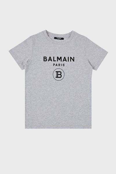 BALMAIN Crew Neck Cotton Kids T-Shirt - T SHIRT 6M8701 MX030 905NE