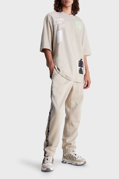 Calvin Klein Logo Taped Relaxed Fit Jogger Pants J30J324376PED Men's TROUSERS J30J324376PED