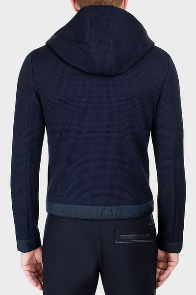 Emporio Armani Wool Blend Hooded Zipper Coat Men's Coat 51r410 51492 921