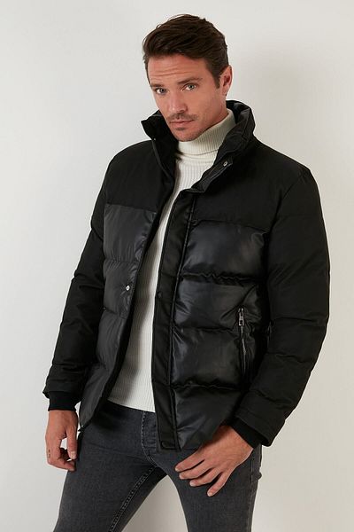 Buratti Κλείσιμο με φερμουάρ Slim Fit με κουκούλα γιακά παλτό Ανδρικό παλτό 5717101