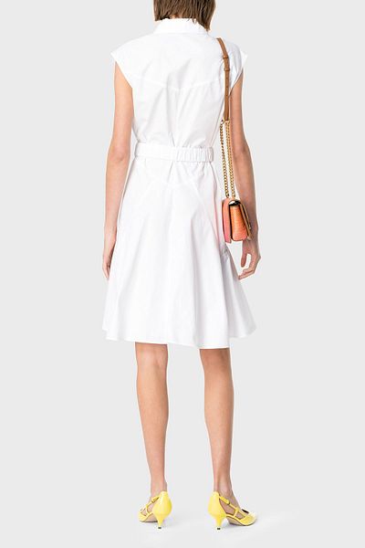 PİNKO Pinko Regular Fit Shirt Collar Dress - Belted, Cotton DRESS103111 A1P4 Z04